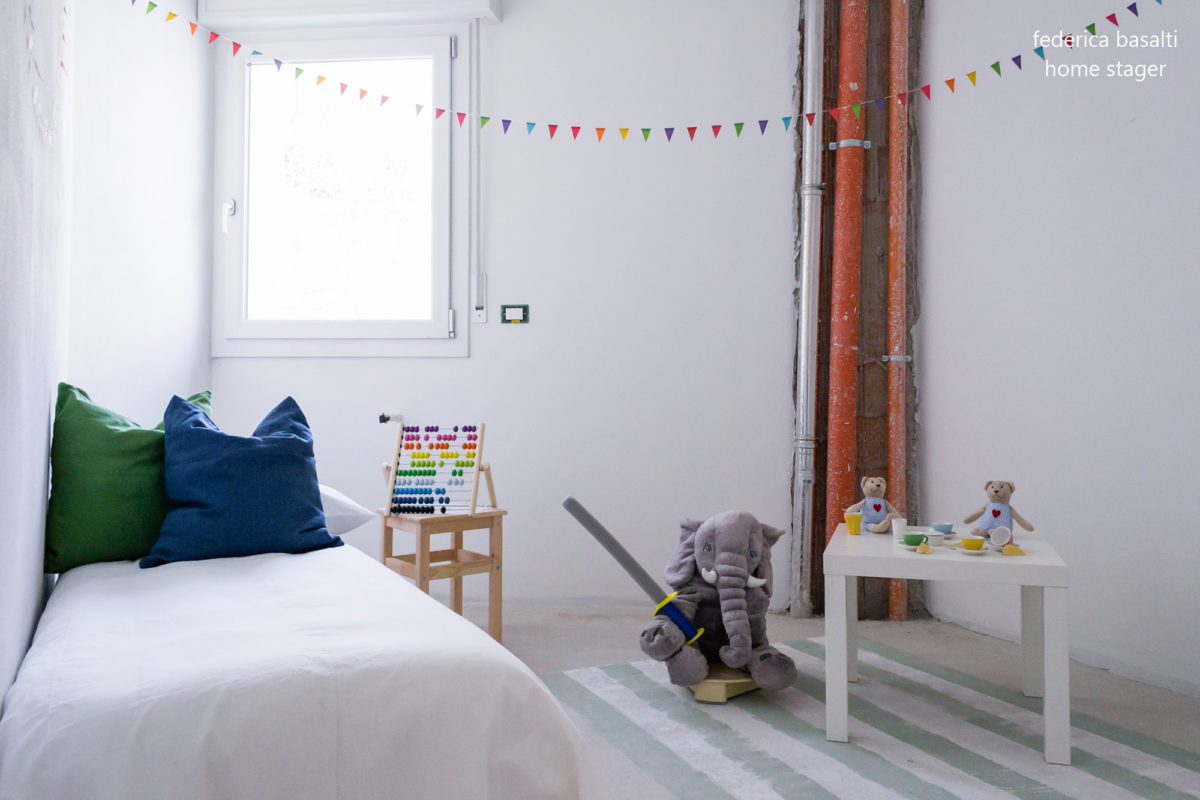 Camera da letto bambino dopo home staging